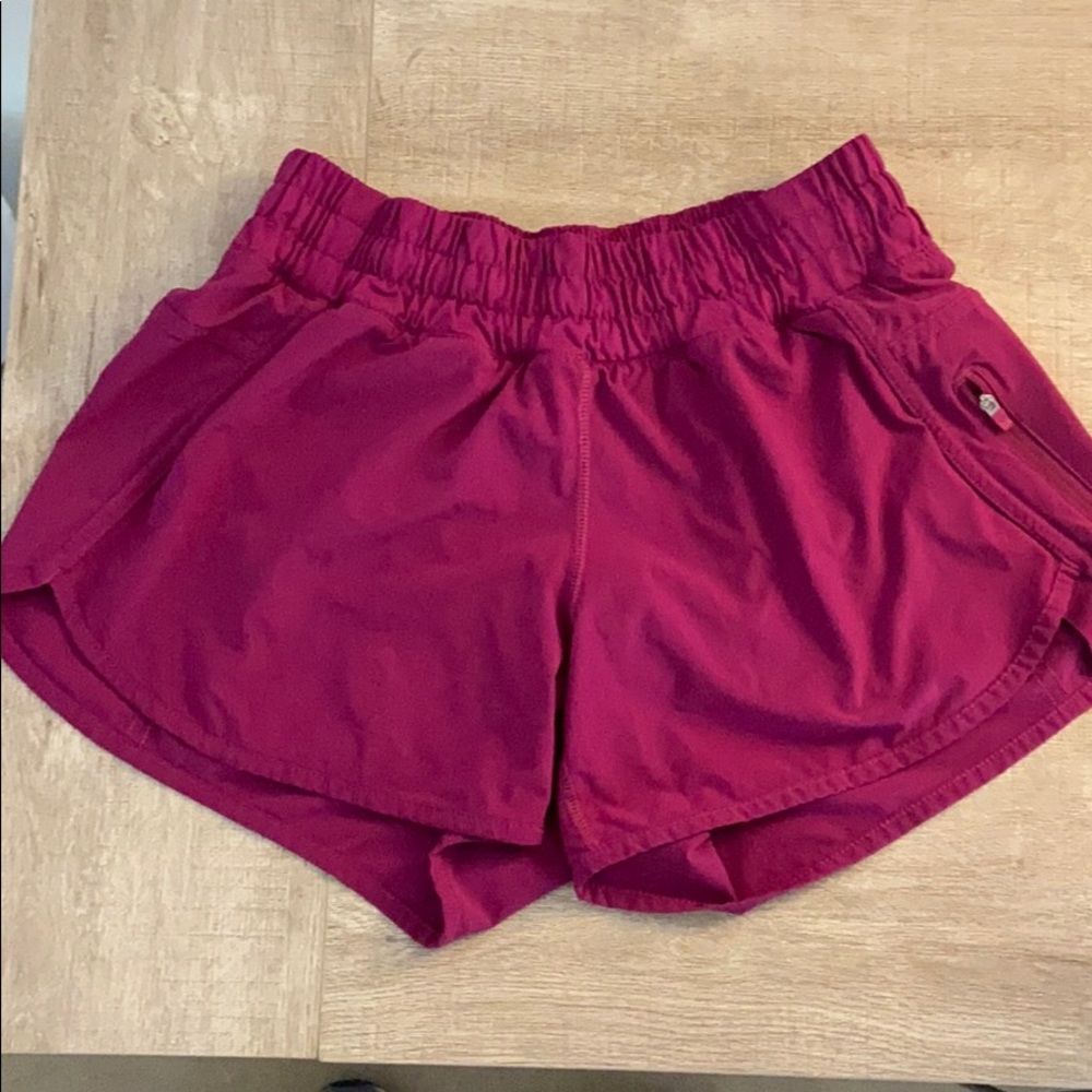 Cranberry Lululemon shorts (size: 8)